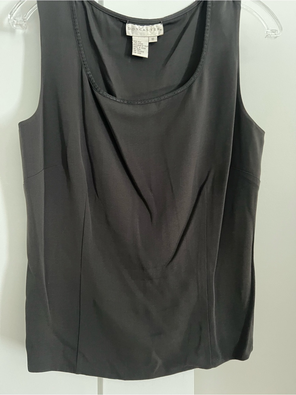 Doncaster Black-Gray  Sleeveless Satin Tank Top l 10